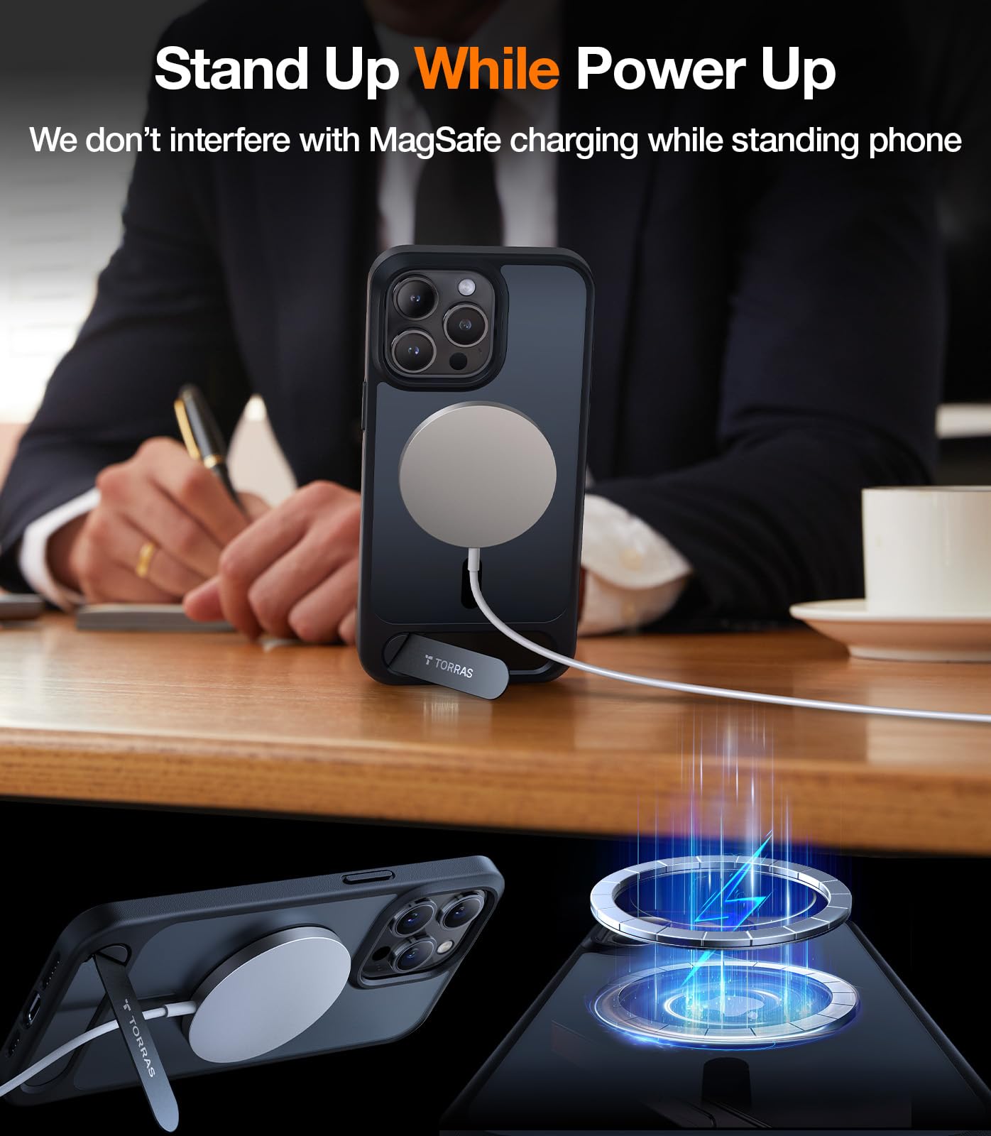 Amazon.com: TORRAS Upgraded Magnetic & Stand for iPhone 14 Pro